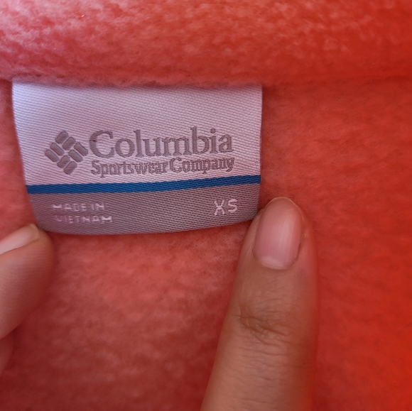 Columbia Benton Springs Half Snap Pullover Sweater Coral - XS- - Picture 6 of 9